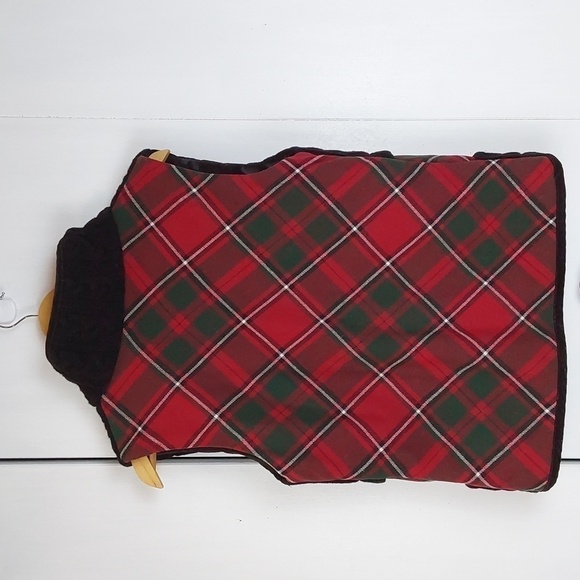 Pendleton Womens Red/Green Plaid Zipper Lambswool Sweater Vest Preppy Sz.Small - Picture 7 of 11